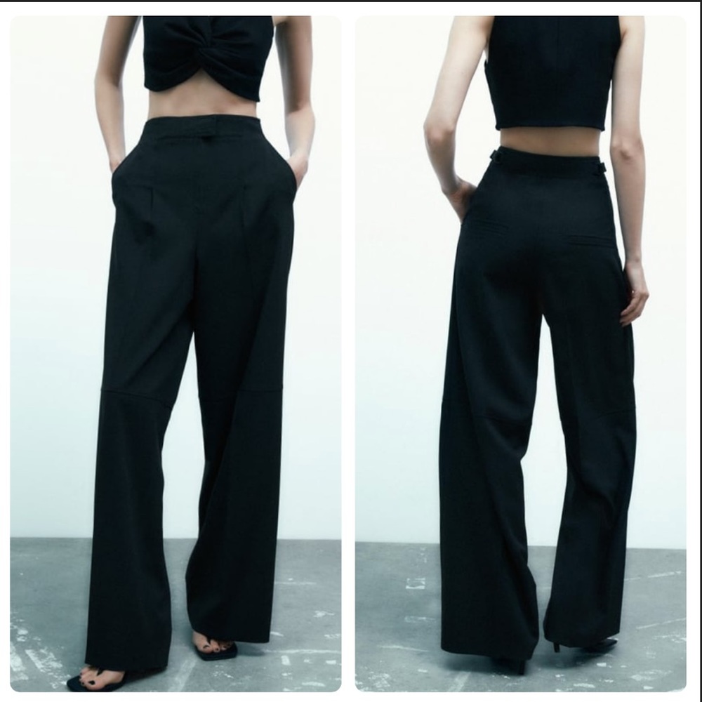 Zara wool blend pleated pants - Picture 1 of 11